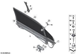 SUN BLIND, ELECTR., REAR DOOR diagram for BMW 7 Series G70 i7 xDrive60