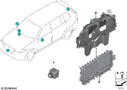 CAMERA ULTRASONIC AUTOMATED PARKING diagram for BMW X5 G05 LCI M60iX