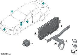 CAMERA ULTRASONIC AUTOMATED PARKING diagram for BMW 5 Series G61 Touring i5 eDrive40