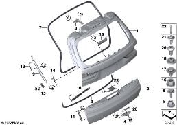 TRUNK LID diagram for BMW X7 G07 LCI 40iX