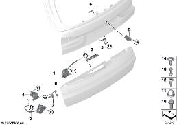 TAILGATE CLOSING SYSTEM diagram for BMW X7 G07 LCI 40iX