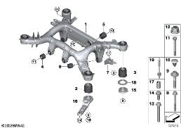 REAR AXLE CARRIER diagram for BMW 6 Series G32 GT 620dX