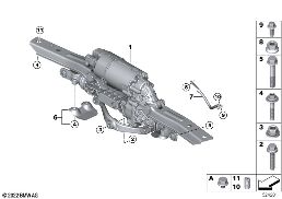 Siłownik RKZKOT/elementy montażowe diagram for BMW 7 Series G70 M760eX