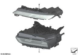 Reflektor diagram for BMW 7 Series G70 M760eX
