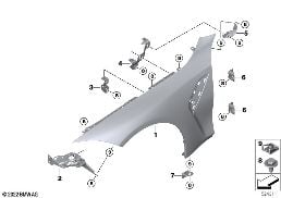 FRONT SIDE PANEL diagram for BMW 3 Series G80 M3 LCI M3