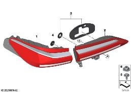 Lampa tylna diagram for BMW 7 Series G70 M760eX