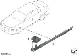 Podsufitka podświetlana diagram for BMW 7 Series G70 M760eX