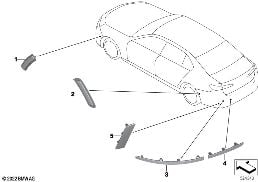 Światło odbłyskowe diagram for BMW 7 Series G70 M760eX