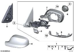 OUTSIDE MIRROR diagram for BMW X1 E84 20i