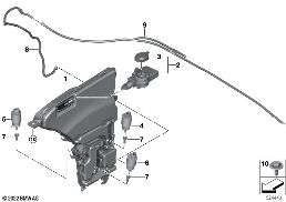 Cz.poj.zbiornika płynu do spryskiwaczy diagram for BMW 7 Series G70 740iX
