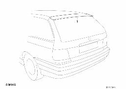 ROOF SPOILER diagram for BMW 3 Series E36 325tds
