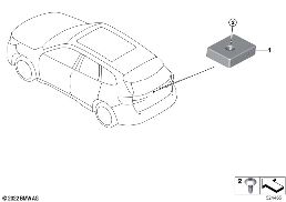 ส่วนประกอบแยกชิ้น, กล่องเสาอากาศ diagram for BMW X1 U11 18d