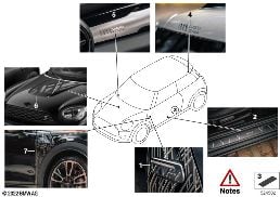 Shadow 에디션 diagram for BMW MINI Cabrio F57 LCI JCW