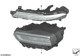 HEADLIGHT diagram for BMW X7 G07 LCI 40dX