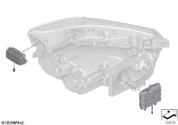 SINGLE PARTS, HEADLIGHT ELECTRONICS diagram for BMW X7 G07 LCI 40dX