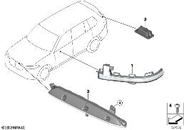 AUXILIARY TURN SIGNAL LAMP/S OUTER diagram for BMW X7 G07 LCI 40dX