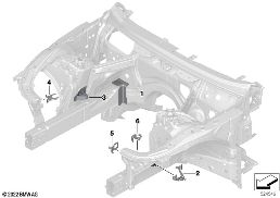 Konstrukcja przednia, uchwyt diagram for BMW 7 Series G70 740dX