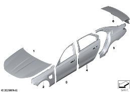 Zewn. pokrycie diagram for BMW 7 Series G70 750eX
