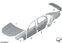 Zewn. pokrycie diagram for BMW 7 Series G70 740dX