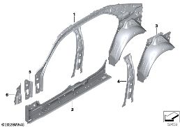 Szkielet boczny, wewn. diagram for BMW 7 Series G70 750eX