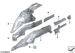 Wnęka koła, tylna diagram for BMW 7 Series G70 740dX