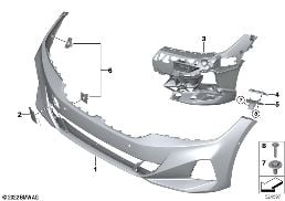 TRIM COVER, FRONT diagram for BMW 3 Series G21 Touring LCI 320d