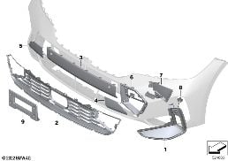 M TRIM DECOR ELEMENTS, FRONT diagram for BMW 3 Series G21 Touring LCI 320d