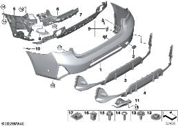 M TRIM, REAR diagram for BMW 3 Series G21 Touring LCI 320d
