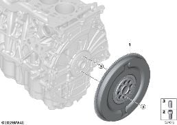 FLYWHEEL AUTOMATIC diagram for BMW 5 Series G60 Sedan 520i