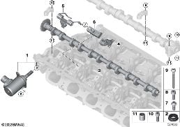 Comando por válv.-veio excênt., servom. diagram for BMW 3 Series G20 Berlina LCI M340i