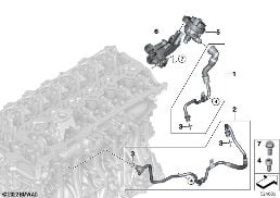 Sistema de refrigeração-turbocompressor diagram for BMW 3 Series G20 Berlina LCI M340i