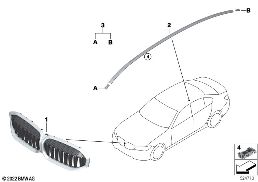 EXTERIOR TRIM / GRILL diagram for BMW 3 Series G28 Sedan LCI 325LiX