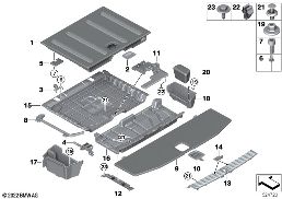 TRIM PANEL, TRUNK FLOOR diagram for BMW 3 Series G21 Touring LCI 320d