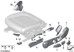 SEAT, FRONT, SEAT TRIM, MANUAL diagram for BMW 3 Series G20 Sedan 330dX