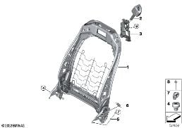 SEAT, FRONT, BACKREST FRAME diagram for BMW 3 Series G28 Sedan 320Li