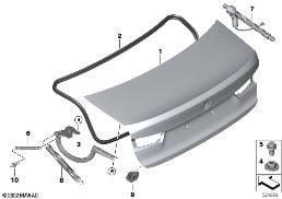 Achterklep diagram for BMW 3 Series G28 Sedan LCI 325LiX