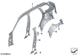 SIDE FRAME SECTION, INNER diagram for BMW X1 U11 18d