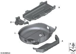 Ablage Gepäckraumboden diagram for BMW X7 G07 LCI 40iX