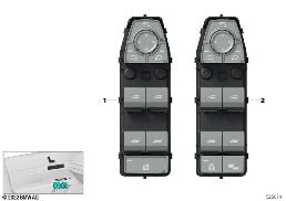 Panel obsługi centr.ster.drzwi kierowcy diagram for BMW 7 Series G70 740iX