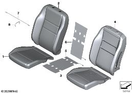 Estofo banco diant.e revest.banco básico diagram for BMW X2 U10 18d