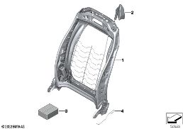 Sedile anteriore, telaio schienale diagram for BMW X1L U12 X1 20Li