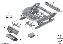 Banco dianteiro Estrutura banco manual diagram for BMW X2 U10 18d