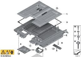 HIGH-VOLTAGE BATTERY HOUSING diagram for BMW X1 U11 30eX