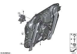 Deurvenstermechanisme voor diagram for BMW X1 U11 20i
