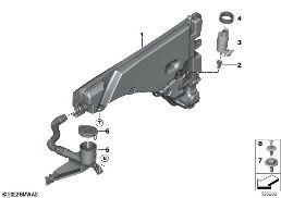 Recipinte lavaparabrisas diagram for BMW X2 U10 18d