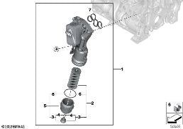 LUBRICAT.SYST.-OIL FILTER,HEAT EXCHANGER diagram for BMW 2 Series F74 Gran Coupé 228 xDrive