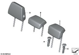 Poggiatesta sedile posteriore diagram for BMW X1L U12 X1 20Li