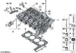 CYLINDER HEAD/MOUNTING PARTS diagram for BMW 7 Series G11 730i