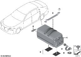 Akumulator 48 V diagram for BMW 7 Series G70 740iX