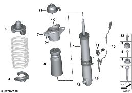 Veerelement achter EDC diagram for BMW 3 Series G80 M3 LCI M3